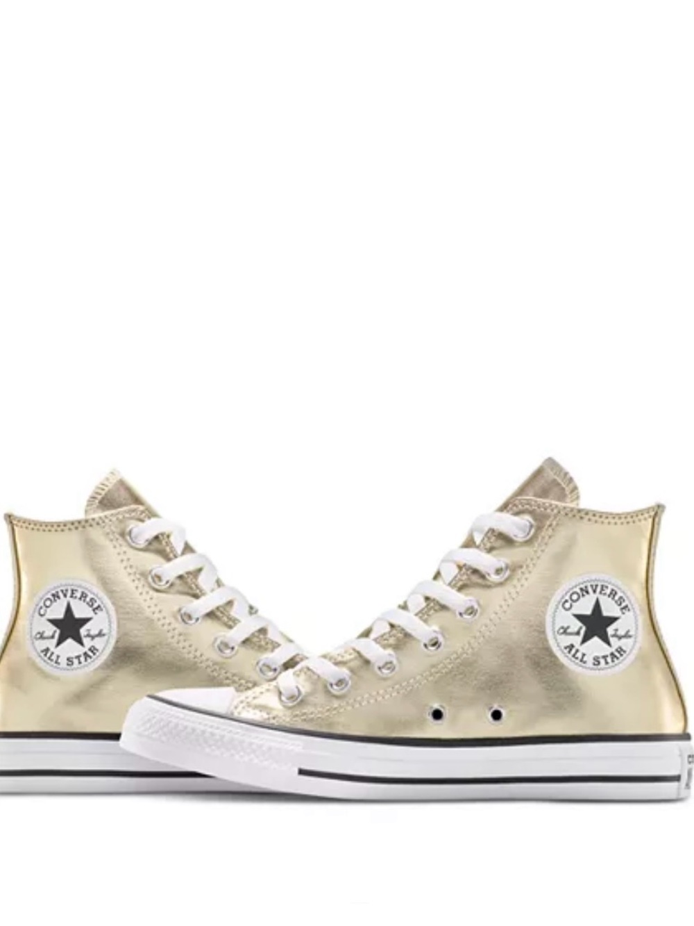 Converse All Star Chuck Taylor High Top Light Gold Metallic Women's Size 8